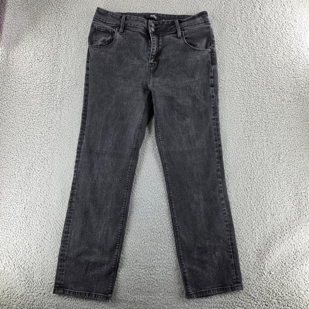 Hudson Jeans Womens‎ 12 Black High Rise Straight Ankle Flap Pockets